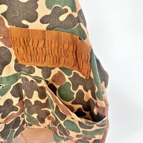 SEARS SPORTS CENTER - Vtg Duck Camouflage Canvas Mens Hunting Shooting Vest 60s - Picture 7 of 16